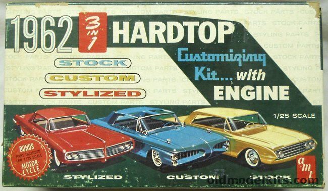 AMT 1/25 1962 Buick Electra 2 Door Hartop 3 in 1 Customizing Kit - Stock / Custom / Stylized, S-522 plastic model kit